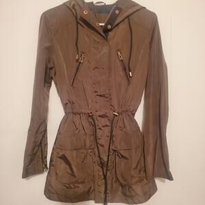 Zara basics olive/army green utility jacket. Size S